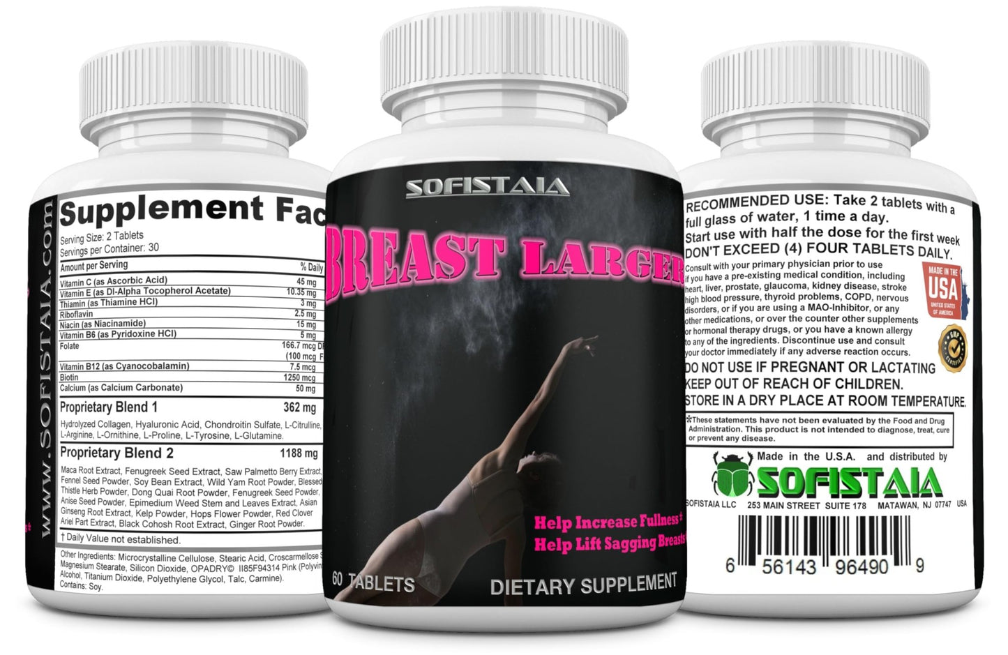 BEAUTIFYEM Breast Larger Breast Enhancement Formula with Natural Ingredients for Bigger Breast Growth and Firmness Pills - dailyvitalstore