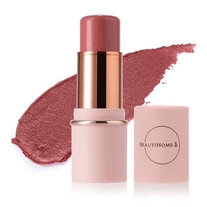 BeautiHome Blush Stick for Cheeks & Lips Multistick Cream Blush- Easy to Apply & Blend- Infused with Nourishing Ingredients for your Skin Compact Travel Size Makeup (Misty Rose, Small) - dailyvitalstore