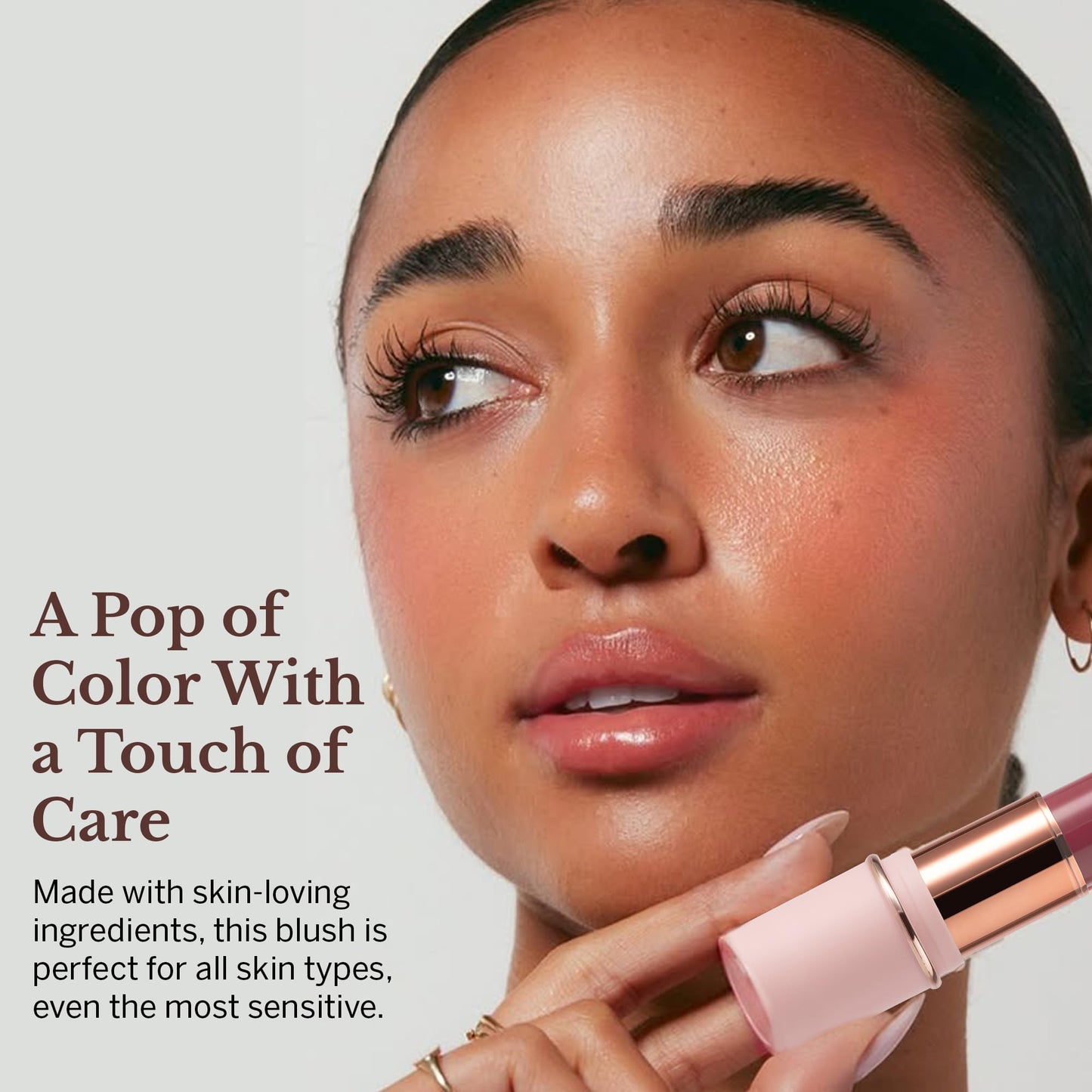 BeautiHome Blush Stick for Cheeks & Lips Multistick Cream Blush- Easy to Apply & Blend- Infused with Nourishing Ingredients for your Skin Compact Travel Size Makeup (Misty Rose, Small) - dailyvitalstore