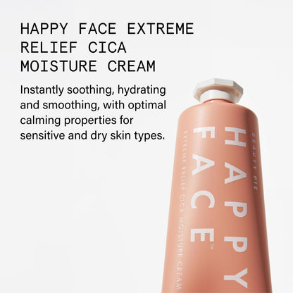 Beauty Pie Happy Face Extreme Relief Cica Moisture Cream For Sensitive Skin & Soothing, Calming Hydration - dailyvitalstore