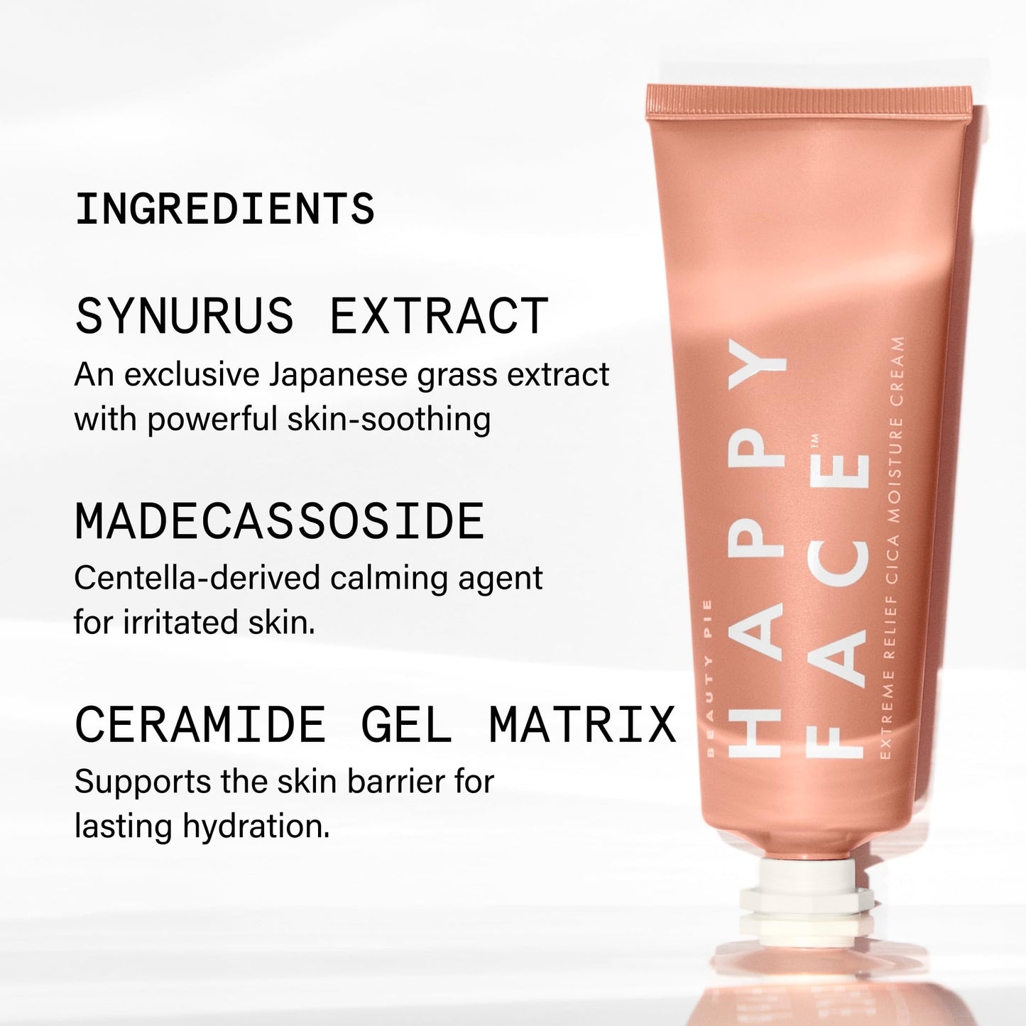 Beauty Pie Happy Face Extreme Relief Cica Moisture Cream For Sensitive Skin & Soothing, Calming Hydration - dailyvitalstore