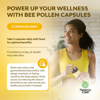 Bee Pollen Pills for Breast Growth 180 Ct - Bee Pollen Supplement 1000mg Serving with Naturally Occurring B Vitamins Minerals & Enzymes - Breast Support Supplement - Vegetarian Non-GMO & Gluten Free - dailyvitalstore