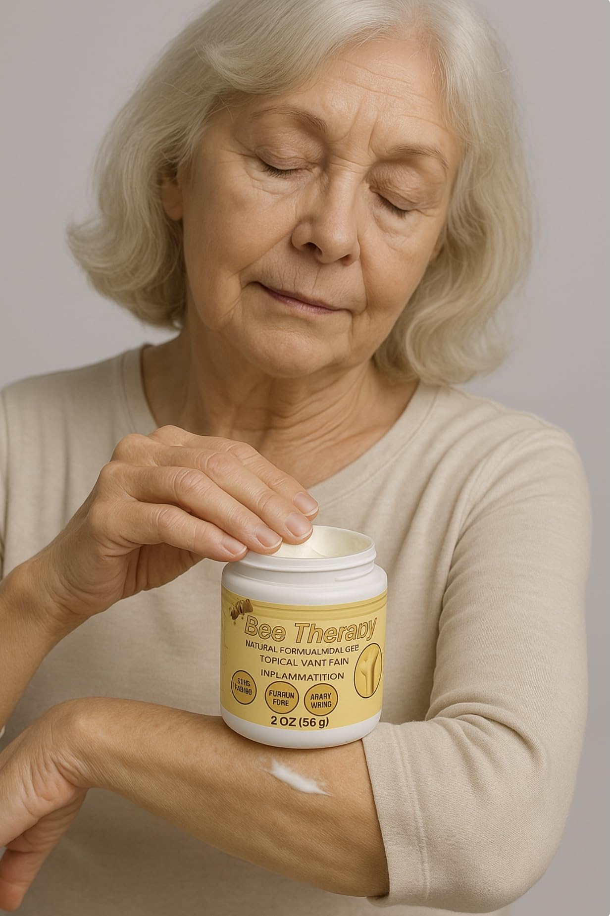 Bee Therapy Cream | Natural Formula with Bee Extract | Topical Use for Joints, Knees, Back & Muscles | 2 oz (56 g) | Paraben Free | Non-Greasy | Lightweight | Made in USA - dailyvitalstore
