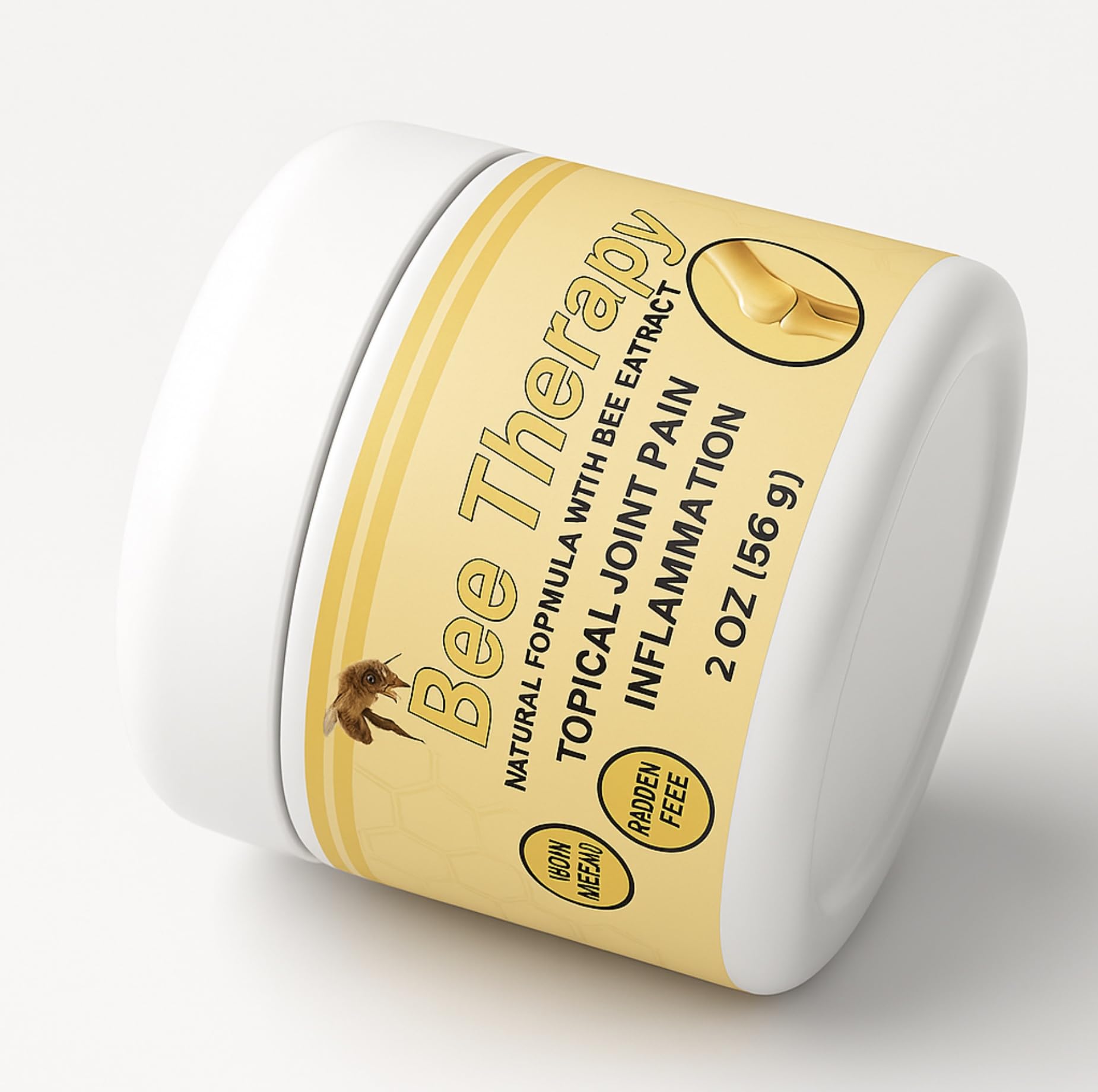 Bee Therapy Cream | Natural Formula with Bee Extract | Topical Use for Joints, Knees, Back & Muscles | 2 oz (56 g) | Paraben Free | Non-Greasy | Lightweight | Made in USA - dailyvitalstore