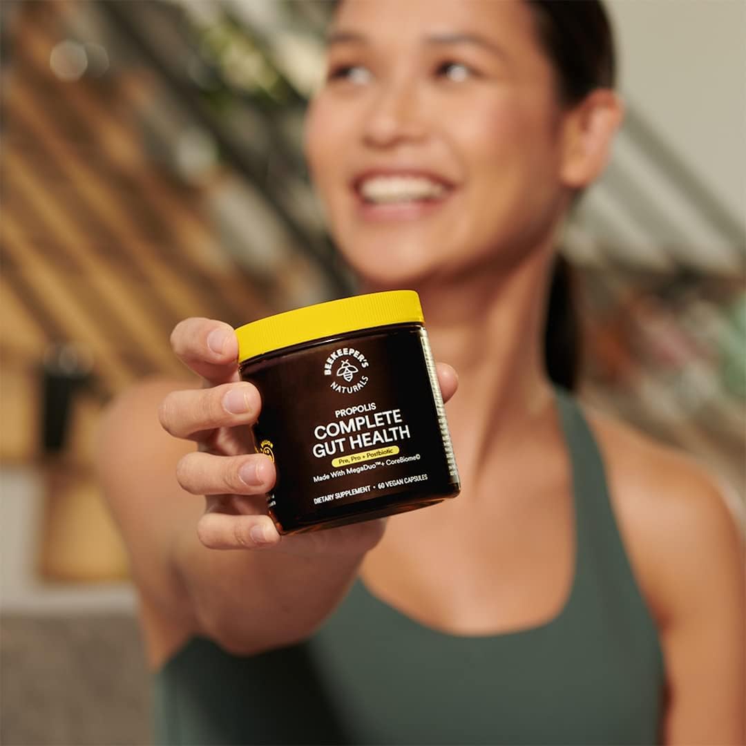 Beekeeper's Naturals Complete Gut Health, 3-in-1 Prebiotic, Postbiotic, Probiotics for Digestive Health & Bloating Relief for Women & Men - dailyvitalstore