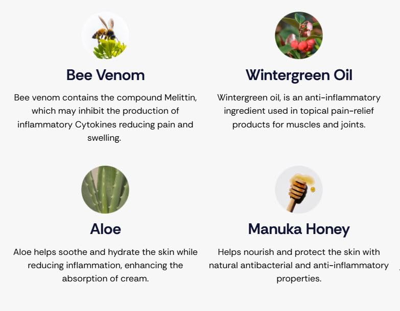 BeeReliefXL Maximum Strength Premium Joint Cream with Real USA Bee Venom, Daily Joint & Muscle Care, Fast-Acting - dailyvitalstore