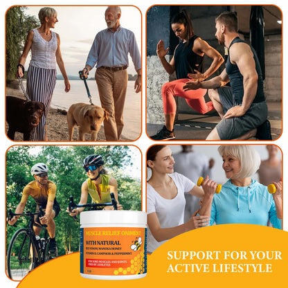 Beeswax and Honey Fast Acting Joint Muscle Bone Cream, Immediate Help for Back, Neck, Hand, Feet, Knee, Shoulder, Topical, Nerve, Plantar, Ankle, Foot Discomfort, Natural Added - dailyvitalstore