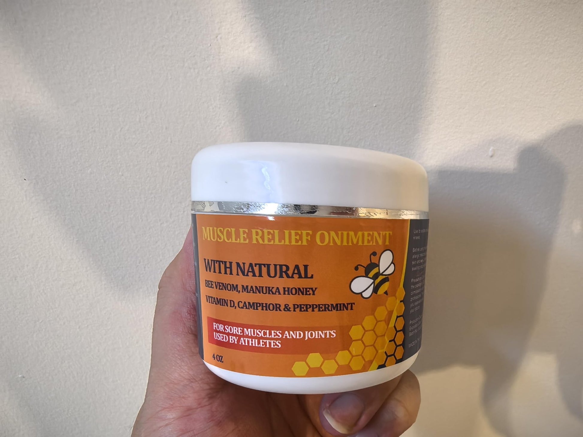 Beeswax and Honey Fast Acting Joint Muscle Bone Cream, Immediate Help for Back, Neck, Hand, Feet, Knee, Shoulder, Topical, Nerve, Plantar, Ankle, Foot Discomfort, Natural Added - dailyvitalstore