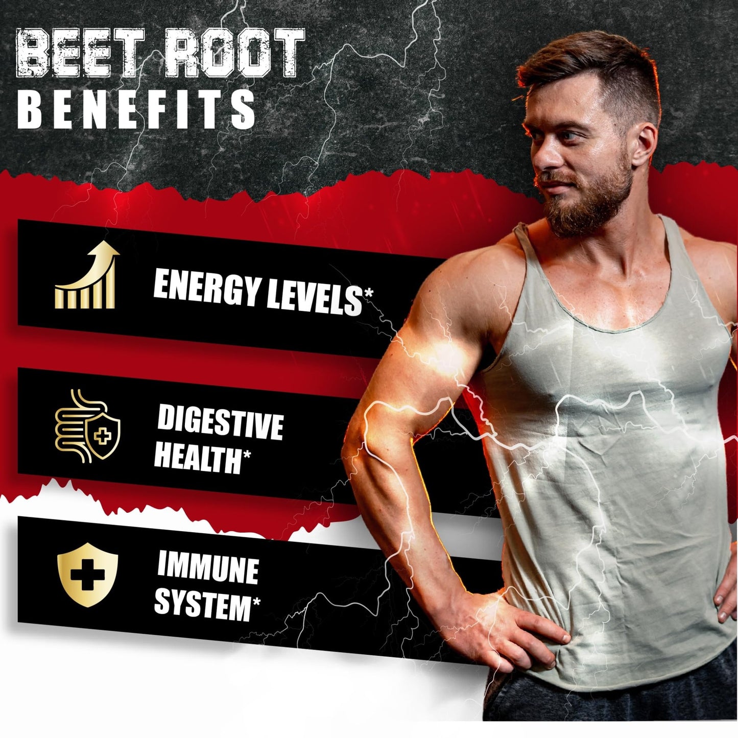 Beet Root Capsules - Green Tea, Red Spinach, Ginseng, Black Pepper - 90 Count - Supports Digestive, Immune System, Energy Levels - 3 Month Supply - dailyvitalstore