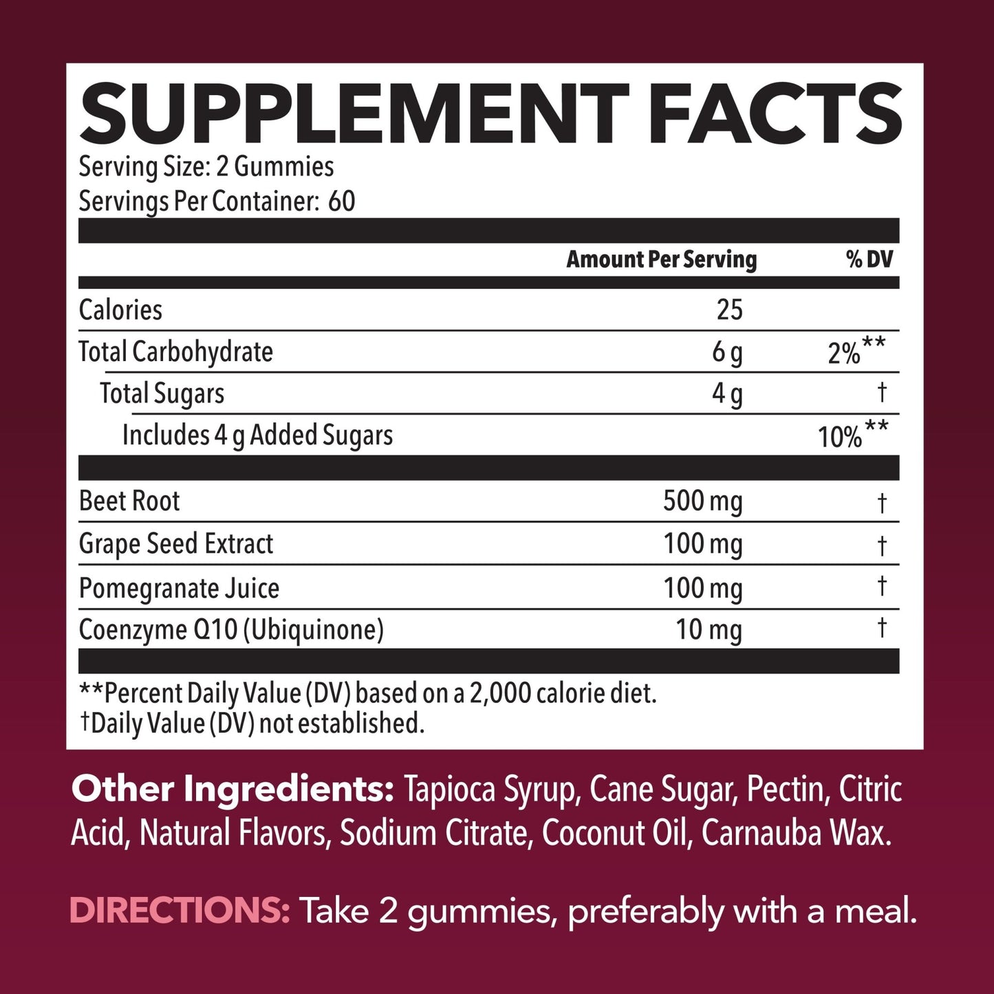 Beet Root Gummies with COQ10 & Pomegranate - Nitric Oxide Supplement for Men and Women - Beetroot for Endurance, Performance, Recovery - Vegan, Non-GMO, Gluten Free - dailyvitalstore