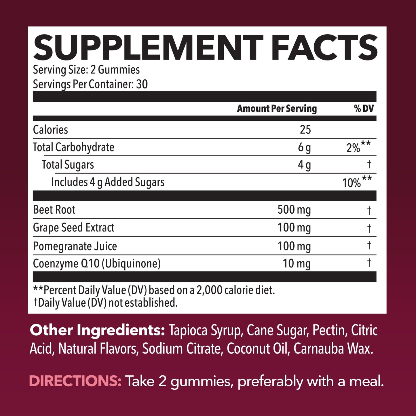 Beet Root Gummies with COQ10 & Pomegranate - Nitric Oxide Supplement for Men and Women - Beetroot for Endurance, Performance, Recovery - Vegan, Non-GMO, Gluten Free - dailyvitalstore