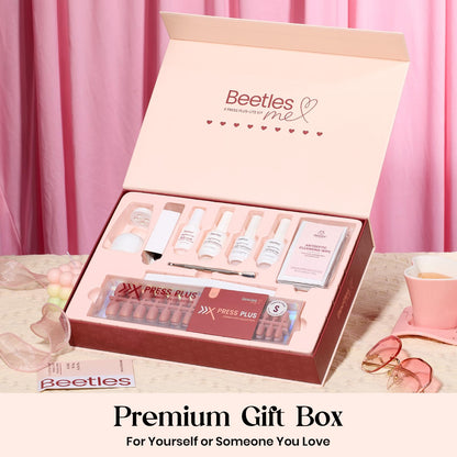 Beetles Cat Eye Nails Kit - Enchanted Aurora | 7 Colors Cat Eye Press On Nails Medium Almond | 224Pcs 16 Sizes All-in-One Kit With Nail Glue,Remover,Builder Top Coat,Nail Lamp Gift - dailyvitalstore