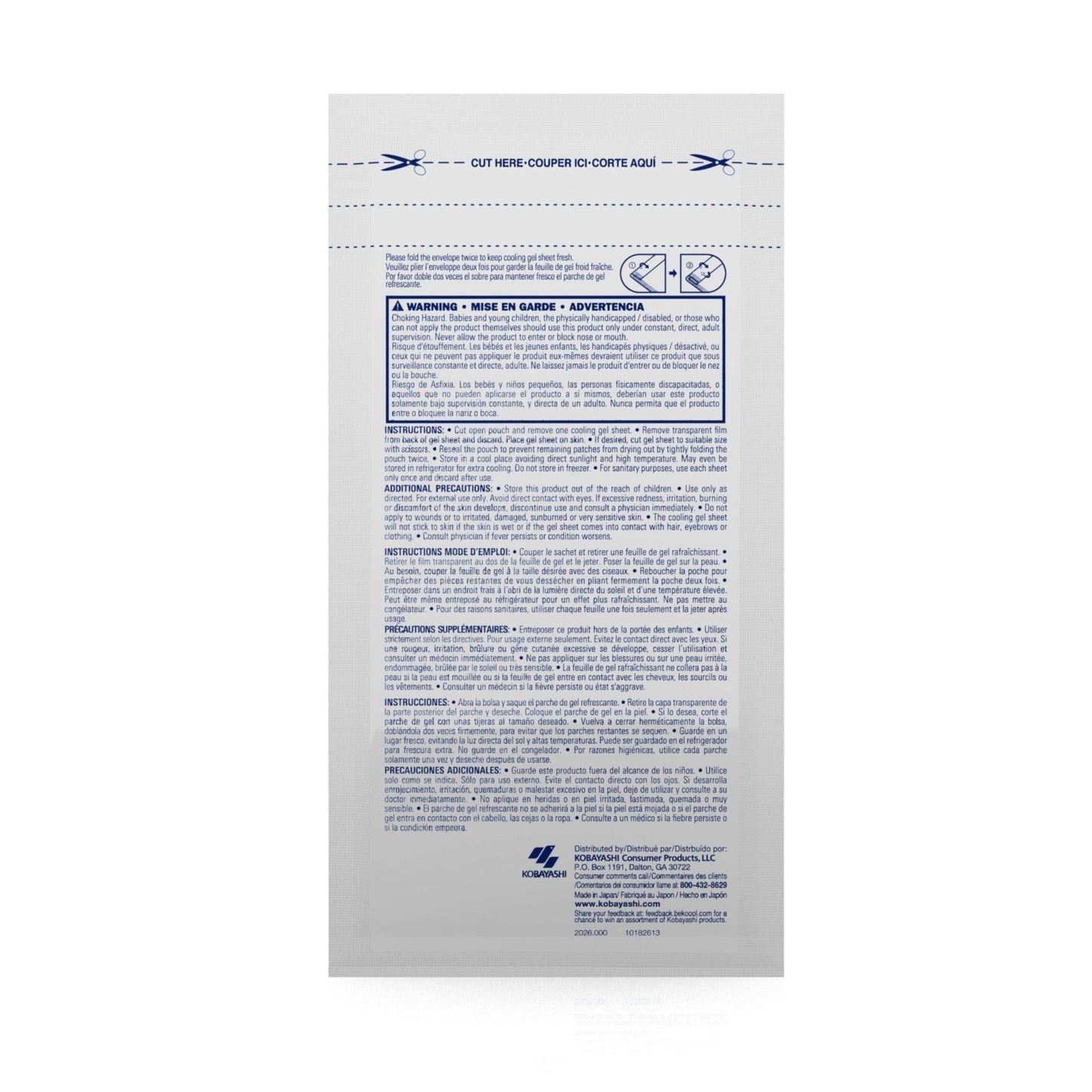 BeKOOOL Migraine Gel Sheets - 4 Count - dailyvitalstore