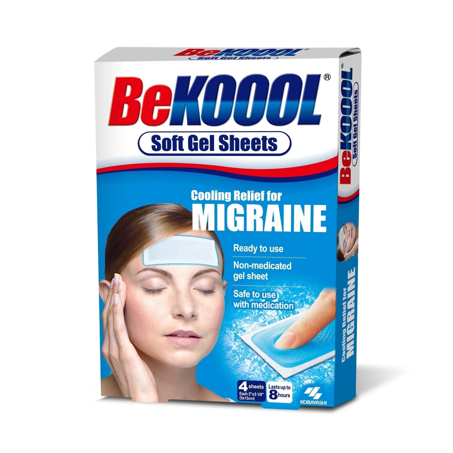 BeKOOOL Migraine Gel Sheets - 4 Count - dailyvitalstore