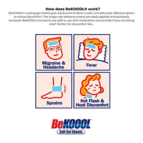 BeKOOOL Migraine Gel Sheets - 4 Count - dailyvitalstore