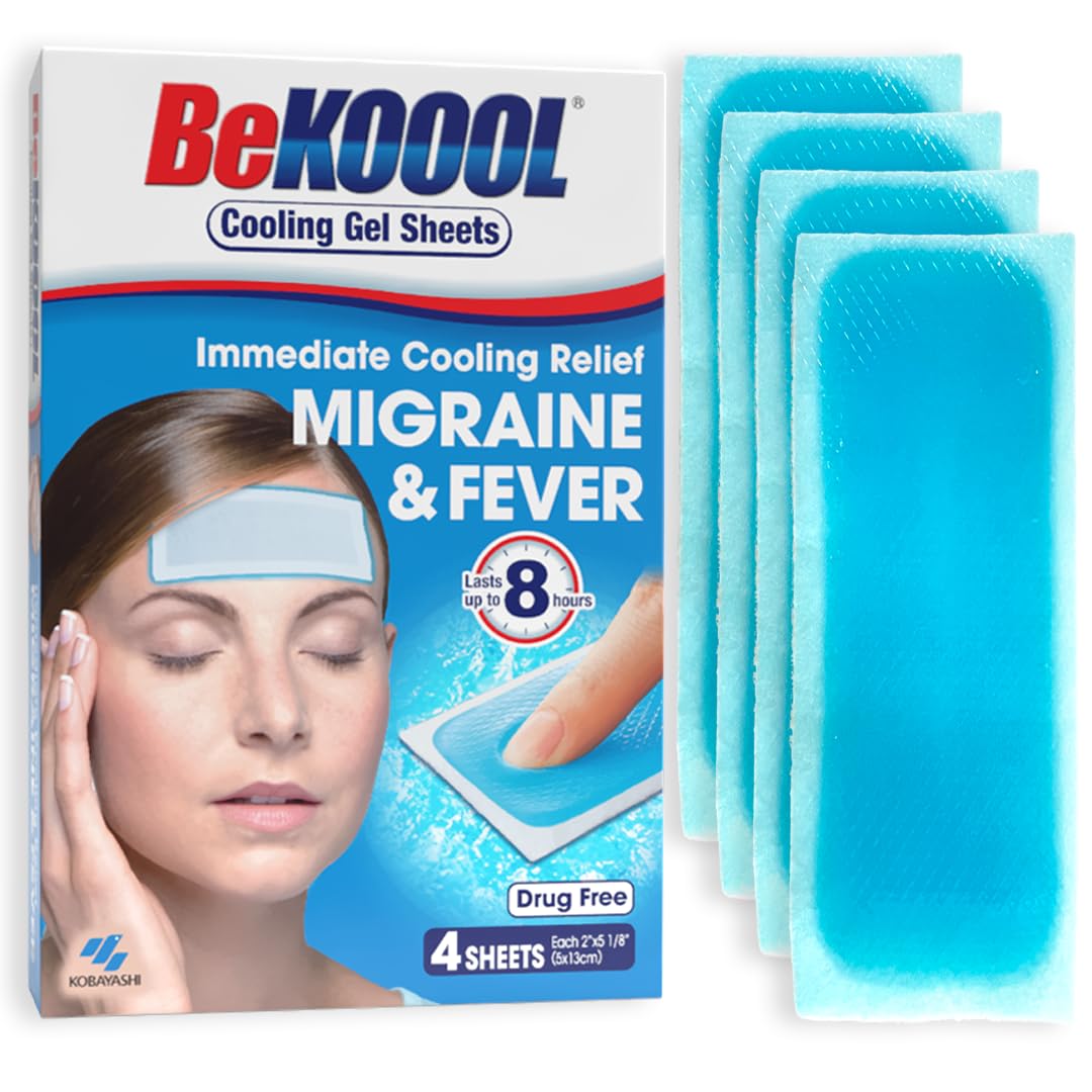 BeKOOOL Migraine Gel Sheets - 4 Count - dailyvitalstore