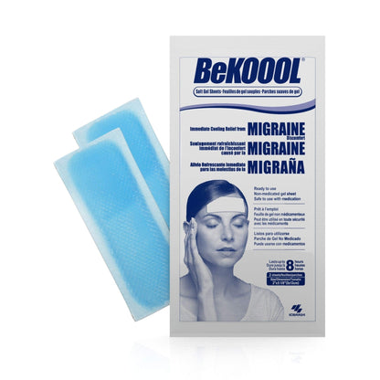BeKOOOL Migraine Gel Sheets - 4 Count - dailyvitalstore