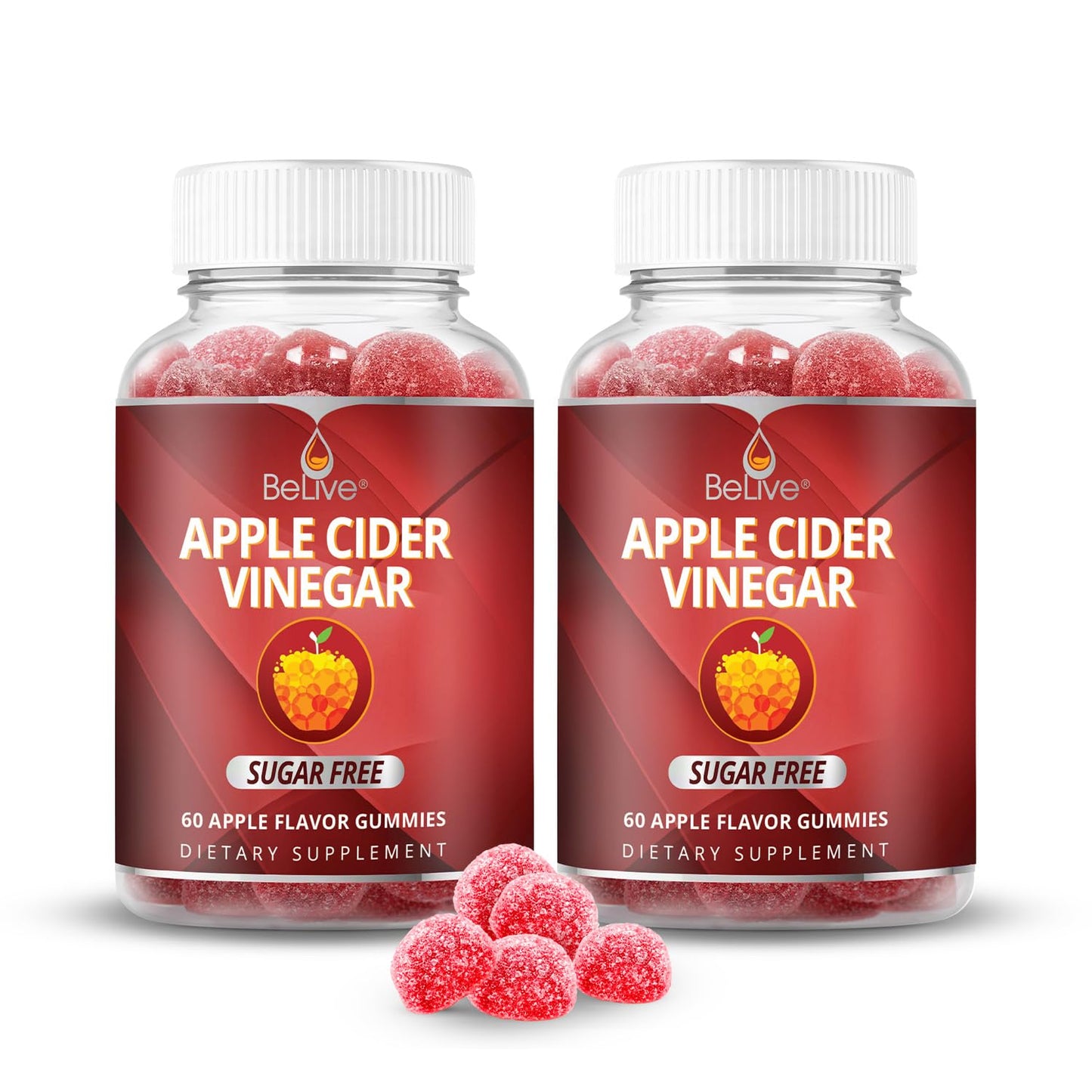 BeLive Apple Cider Vinegar Sugar Free Gummies – Great for Digestion & Healthy Diet - Gluten Free, No Glucose Syrup, ACV Gummies Alternative - dailyvitalstore
