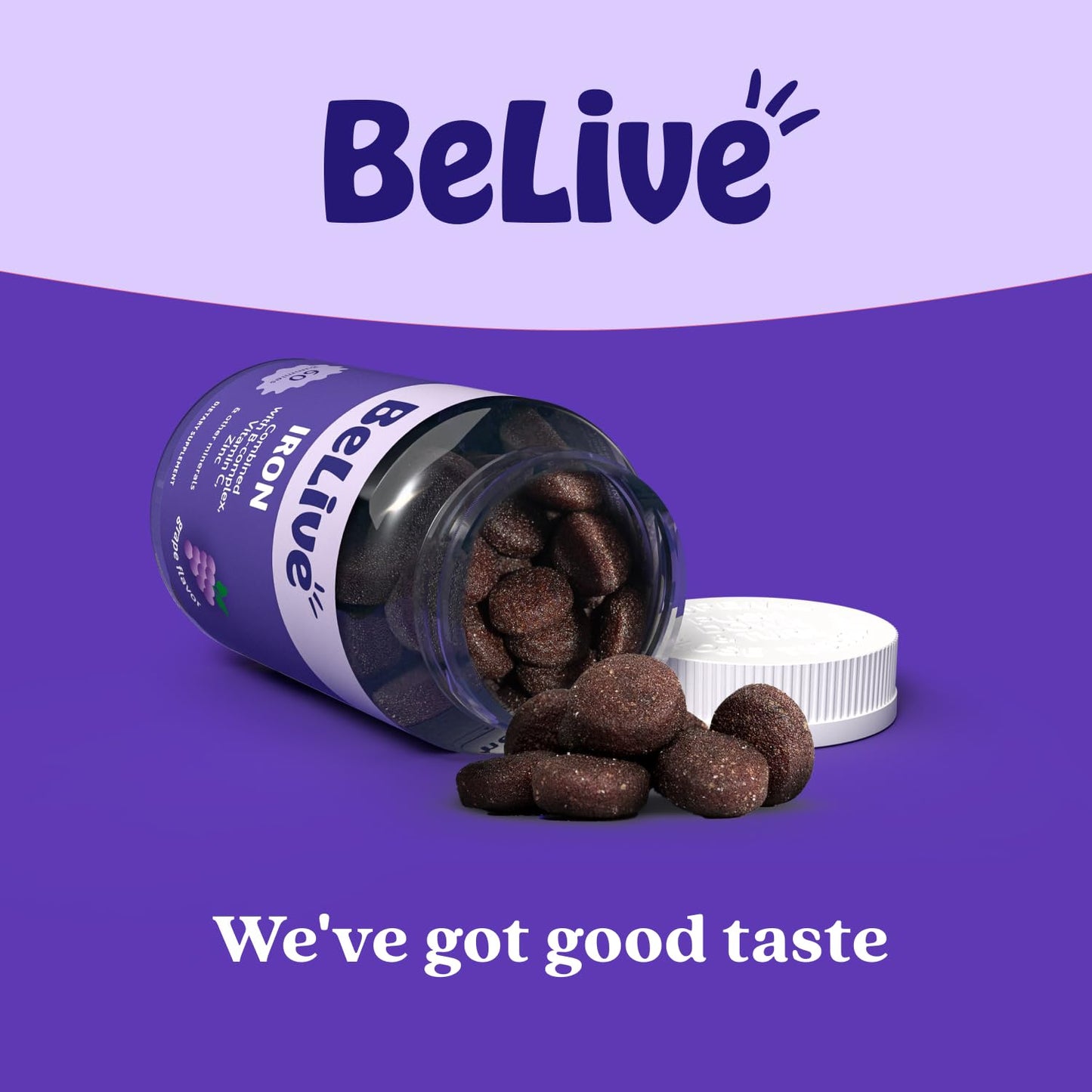BeLive Iron Gummies - Multivitamin Supplement with Vitamin C, A, B & Zinc, Supports Blood Oxygen, Vegan Iron Supplements for Women, Men & Kids - dailyvitalstore