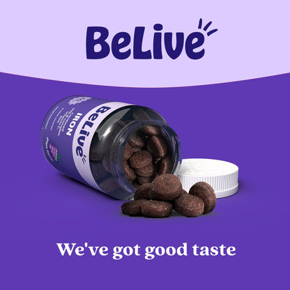 BeLive Iron Gummies - Multivitamin Supplement with Vitamin C, A, B & Zinc, Supports Blood Oxygen, Vegan Iron Supplements for Women, Men & Kids - dailyvitalstore