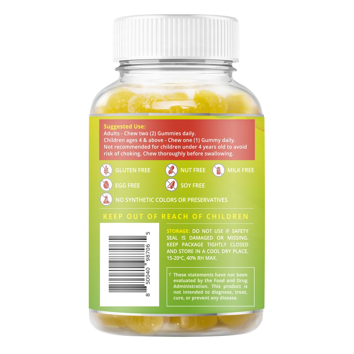 BeLive Magnesium Gummies 200mg - 60 Ct | Magnesium Glycinate Supplements for Relaxation, Stress Relief, and Sleep for Adults & Kids - Tasty and Tangy Pineapple Flavor - dailyvitalstore
