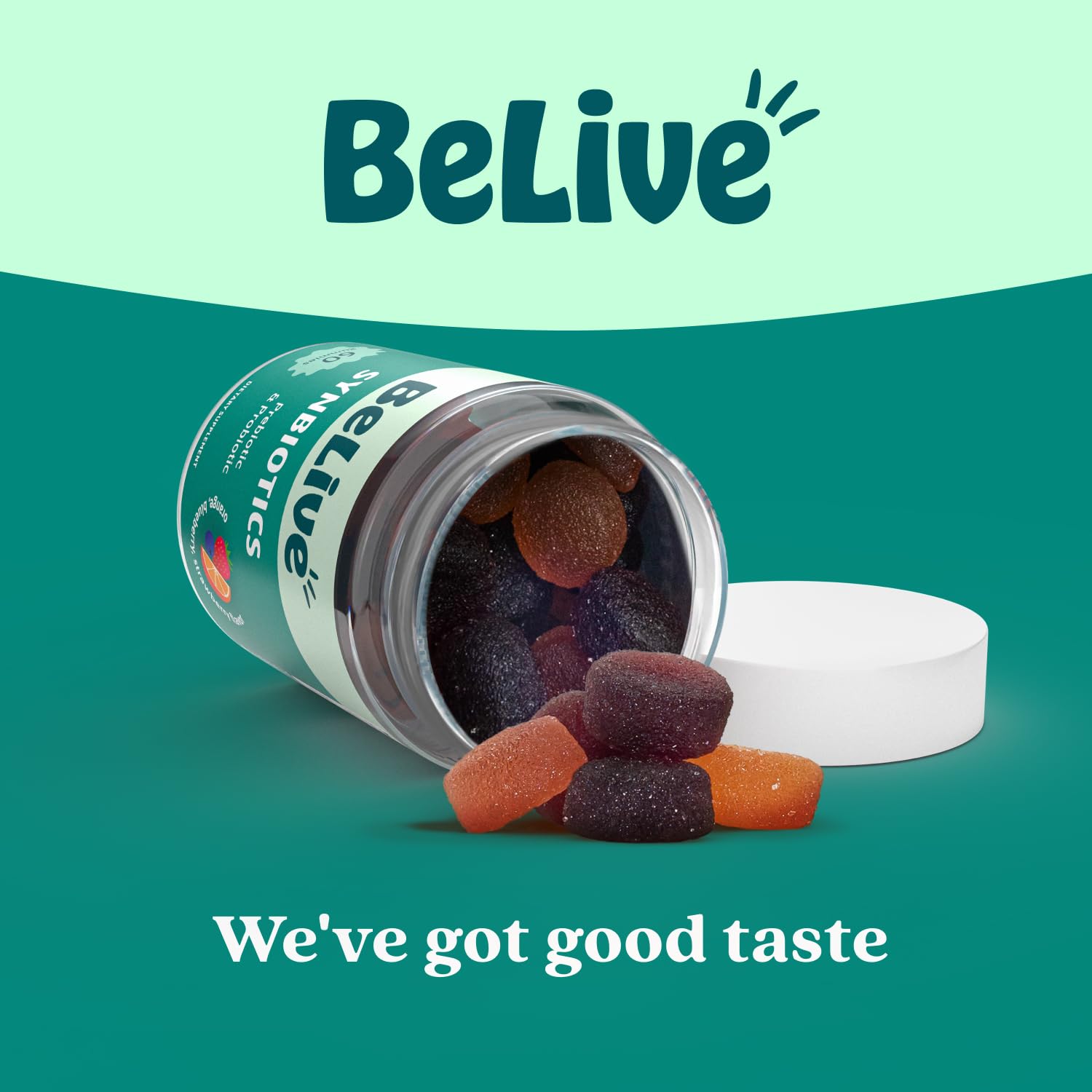 BeLive Synbiotics - Probiotic & Prebiotic Fiber Gummies – High Strength Inulin (3g), Dietary Fiber Supplement, Digestive Support for Kids & Adults - dailyvitalstore