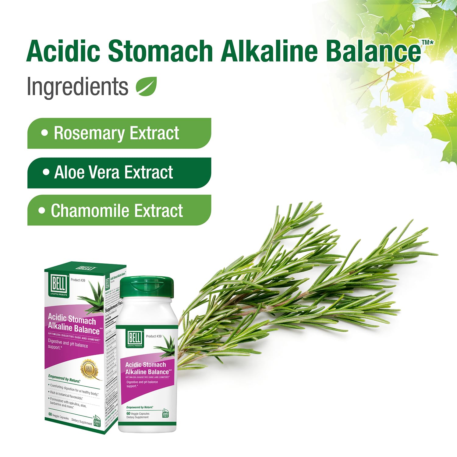 Bell Acidic Stomach Alkaline Balance Lifestyle Products | Helps Maintain Healthy pH Levels | 60 Capsules - dailyvitalstore