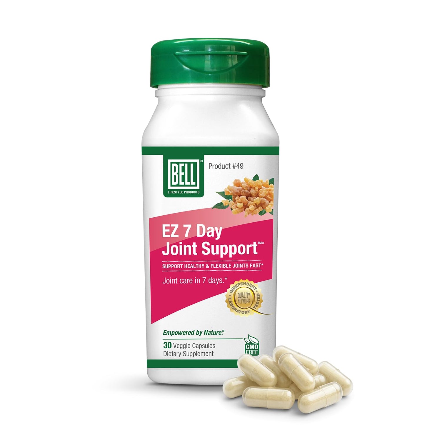 Bell EZ 7 Day Joint Support ™ -Fast-Acting, Once-Daily Joint Health Supplement – Helps Relieve Knee Pain, Swelling & Supports Muscle Recovery – Vegan – 30 Capsules - dailyvitalstore