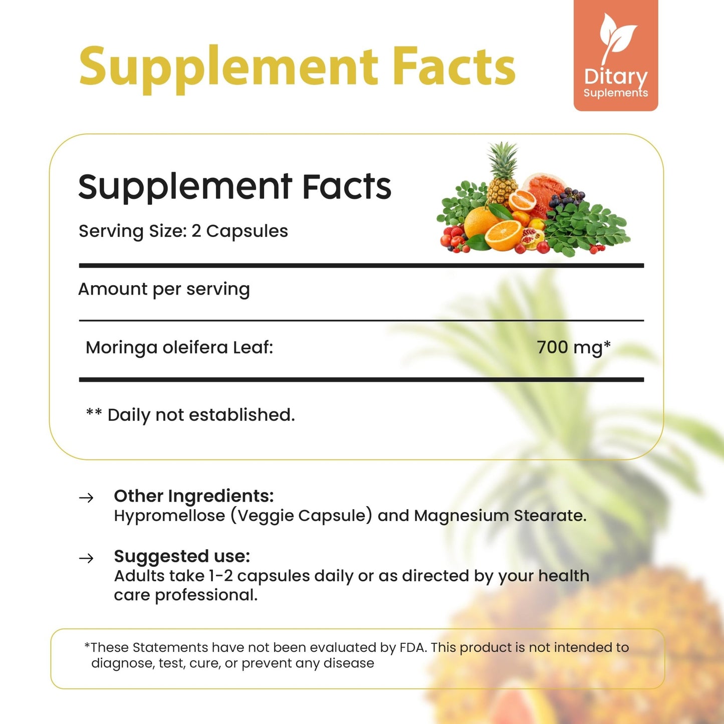 Bella All Natural Moringa Capsules 60 Count - Moringa Oleifera Leaf Supplement with Pomegranate & Elderberry Flavor, Pure Organic Moringa Capsules for Immune, Energy & Skin Health Support - dailyvitalstore