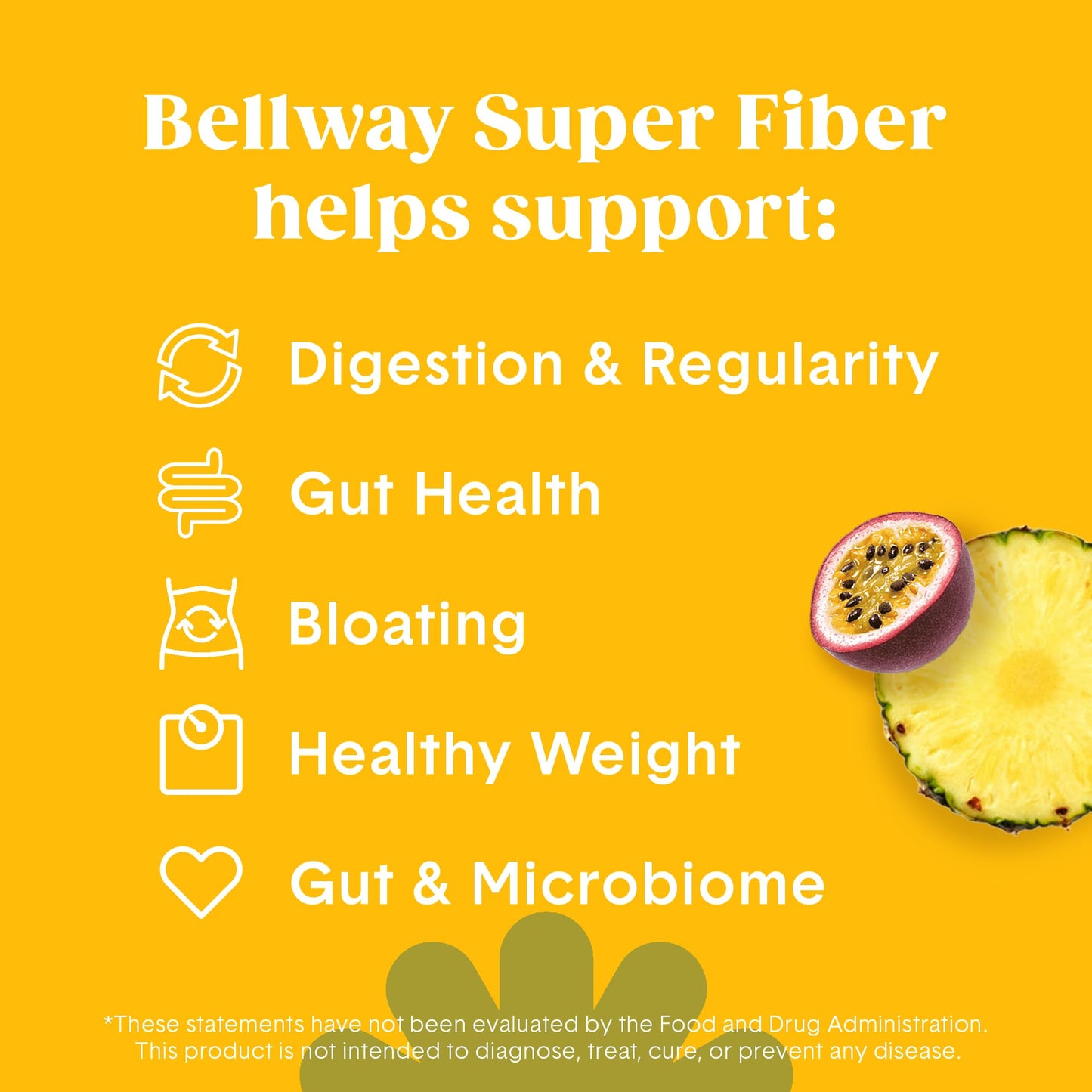 Bellway Super Fiber Powder + Fruit, Sugar Free Organic Psyllium Husk Powder Fiber Supplement for Regularity, Bloating Relief & Digestive Health, Plant-Based, - dailyvitalstore