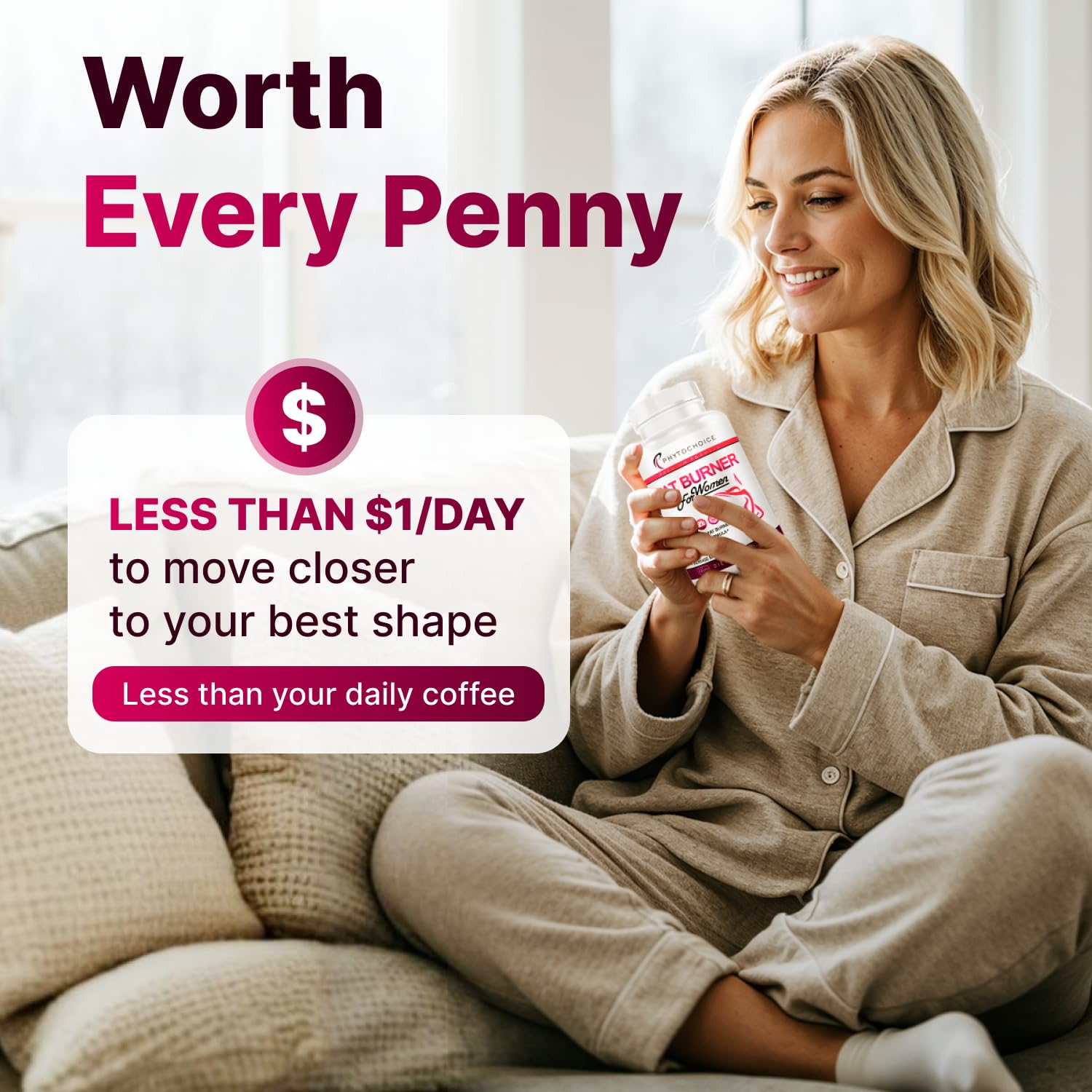 Belly Fat Burner for Women – Powerful Weight Loss Pills That Target Stubborn Belly & Thigh Fat – Thermogenic Metabolism Booster, Appetite Suppressant & Bloating Relief - dailyvitalstore