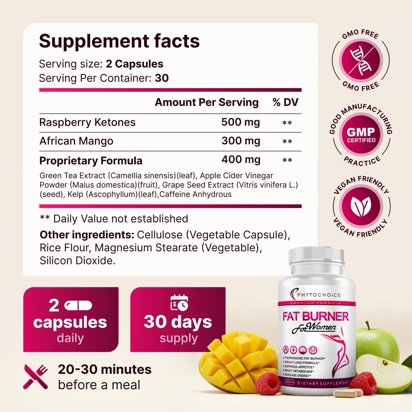Belly Fat Burner for Women – Powerful Weight Loss Pills That Target Stubborn Belly & Thigh Fat – Thermogenic Metabolism Booster, Appetite Suppressant & Bloating Relief - dailyvitalstore
