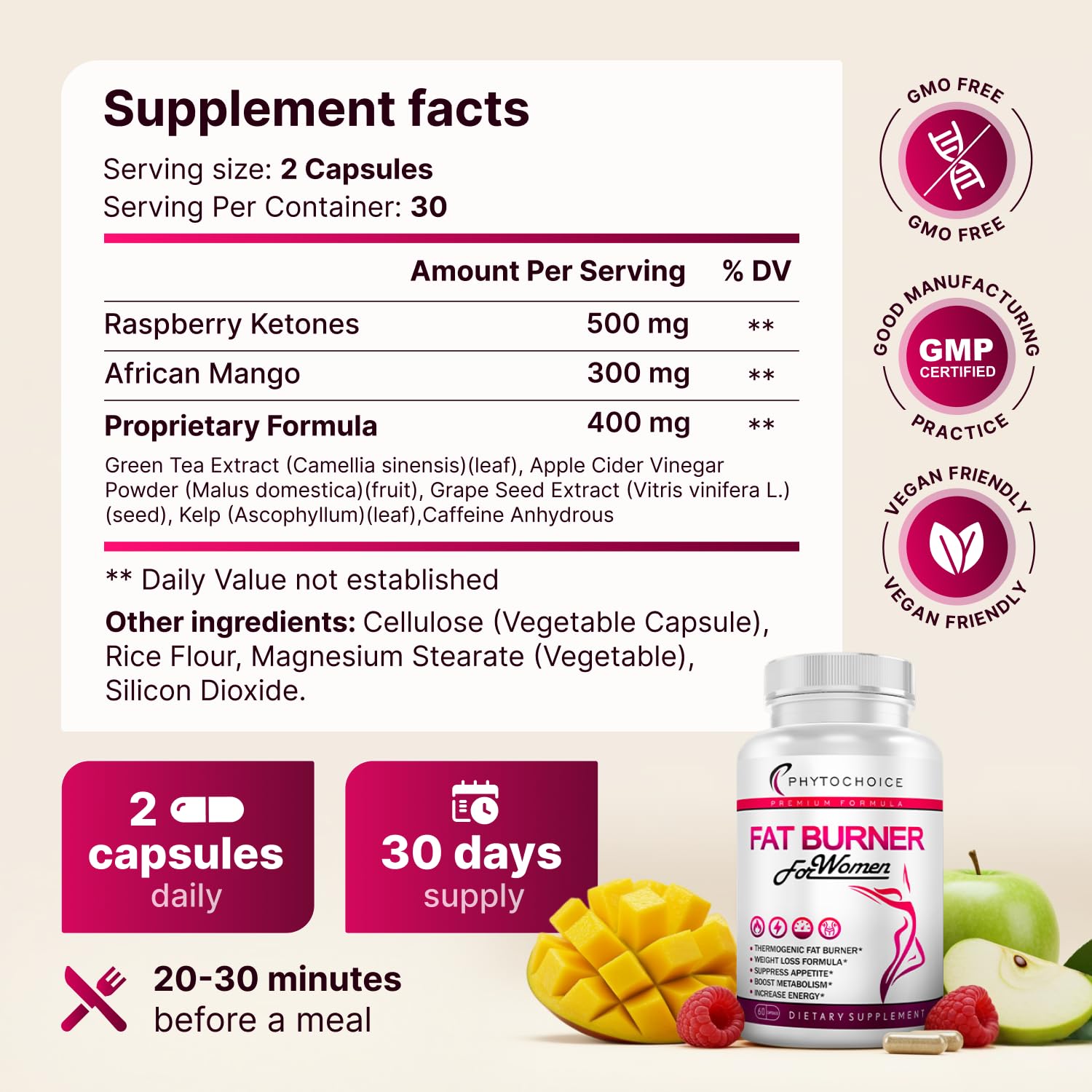 Belly Fat Burner for Women – Powerful Weight Loss Pills That Target Stubborn Belly & Thigh Fat – Thermogenic Metabolism Booster, Appetite Suppressant & Bloating Relief - dailyvitalstore