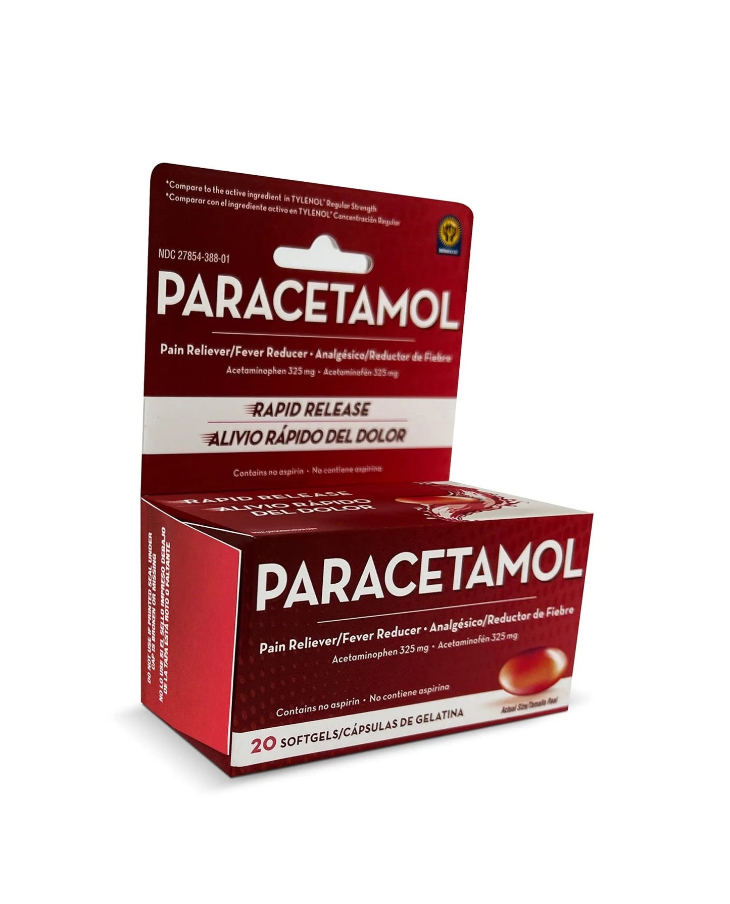 Belmora Paracetamol Acetaminophen 325mg 20 Softgels for Pain Relief, Liquid Filled Capsules for Rapid Release, Fever Reducer for Adults Extra Strength - dailyvitalstore
