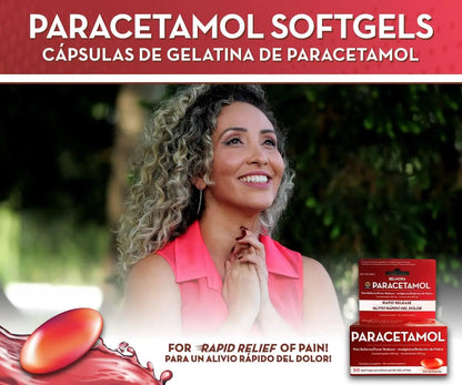 Belmora Paracetamol Acetaminophen 325mg 20 Softgels for Pain Relief, Liquid Filled Capsules for Rapid Release, Fever Reducer for Adults Extra Strength - dailyvitalstore