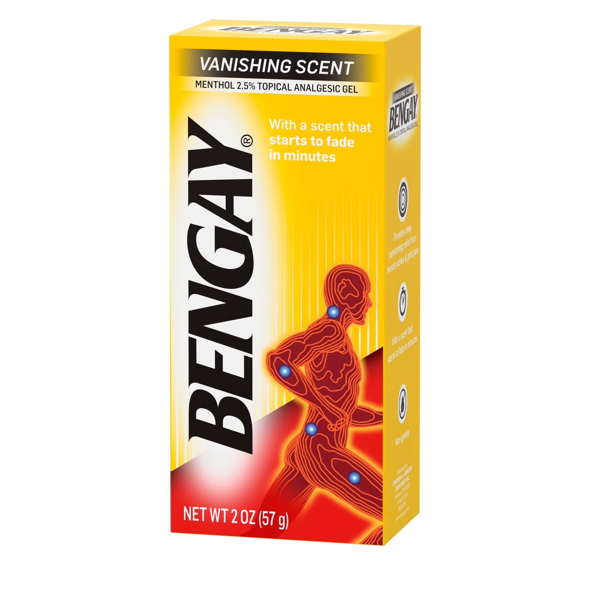 Ben Gay Vanish Scnt Size 2z Bengay Non-Greasy Vanishing Scent Pain Reliever Gel, Pack of 3 - dailyvitalstore