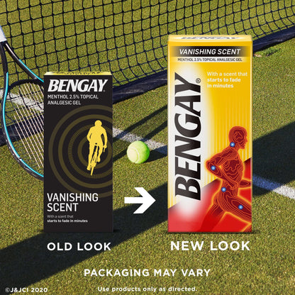 Ben Gay Vanish Scnt Size 2z Bengay Non-Greasy Vanishing Scent Pain Reliever Gel, Pack of 3 - dailyvitalstore