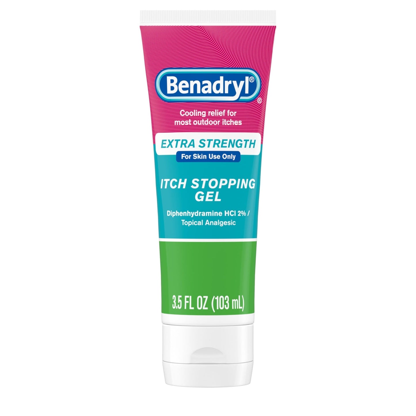 Benadryl Extra Strength Anti Itch Relief Gel, 2% Diphenhydramine HCl, Relief from Insect Bites, Sunburn & More, Great for Camping Essentials, 3.5 fl oz - dailyvitalstore