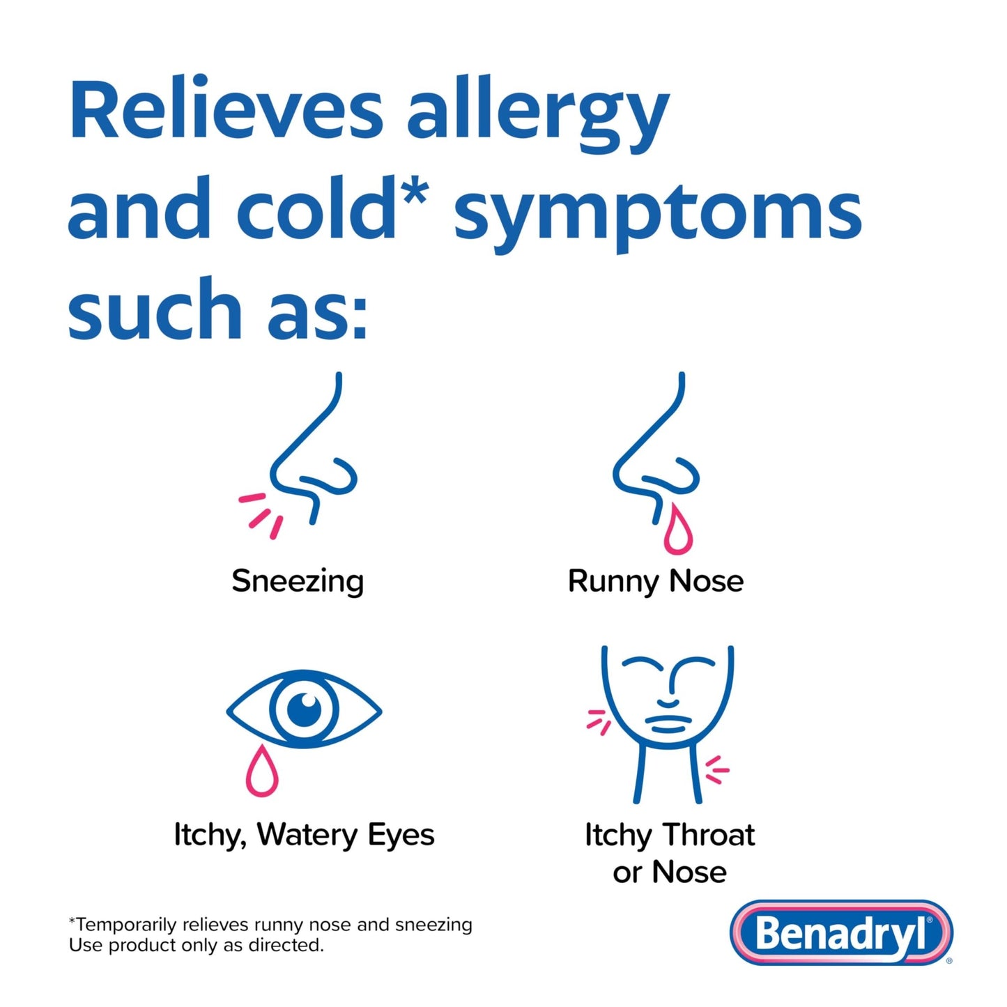 Benadryl Ultratabs Allergy Relief Medicine, 25 mg Diphenhydramine HCl Antihistamine Tablets For Relief of Cold & Allergy Symptoms Like Sneezing, Runny Nose, & Itchy Eyes & Throat, 24 ct - dailyvitalstore