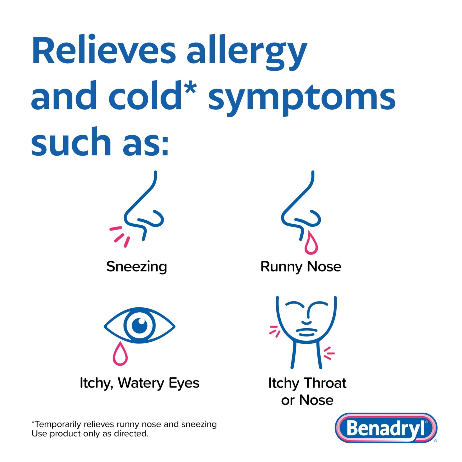 Benadryl Ultratabs Allergy Relief Medicine, 25 mg Diphenhydramine HCl Antihistamine Tablets For Relief of Cold & Allergy Symptoms Like Sneezing, Runny Nose, & Itchy Eyes & Throat, 24 ct - dailyvitalstore