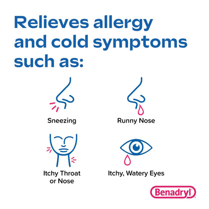 Benadryl Ultratabs Antihistamine Allergy Relief Tablets with 25 mg Diphenhydramine HCl, 100 ct and Tylenol Extra Strength Pain Reliever Rapid Release Gels with 500 mg Acetaminophen, 100 ct - dailyvitalstore