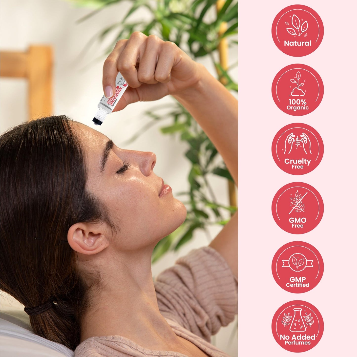 Benevita Migraine Relief Stick Roll-On – Organic, Natural, Cruelty-Free Headache Relief Roll-On – Peppermint, Spearmint, & Lavender Essential Oil Roller for Tension & Stress - dailyvitalstore