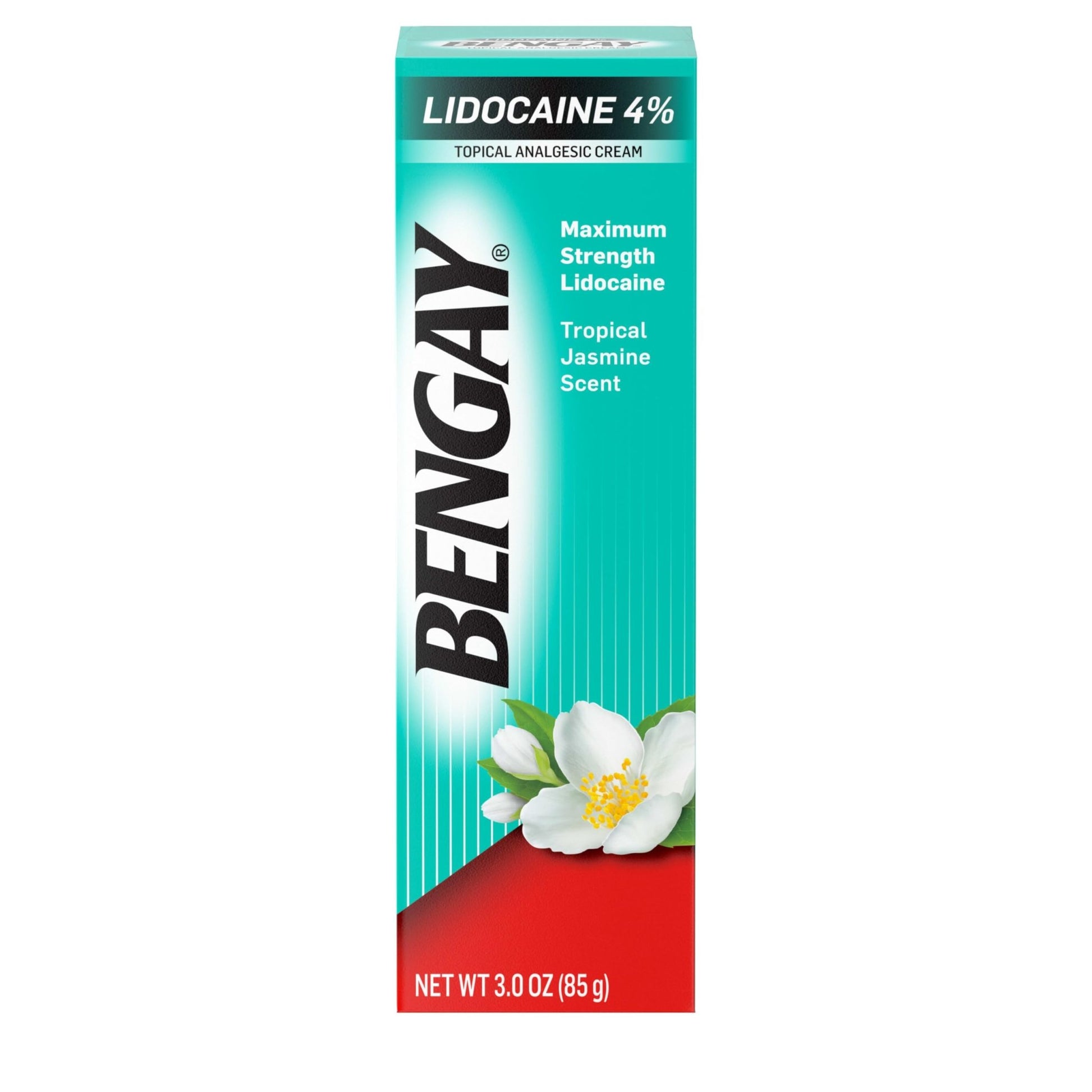 Bengay Lidocaine Pain Relief Cream, Maximum Strength OTC, Non-Greasy Topical Analgesic with 4% Lidocaine to Desensitize Nerves, Numbing Cream with a Soothing Jasmine Scent, 3 oz - dailyvitalstore