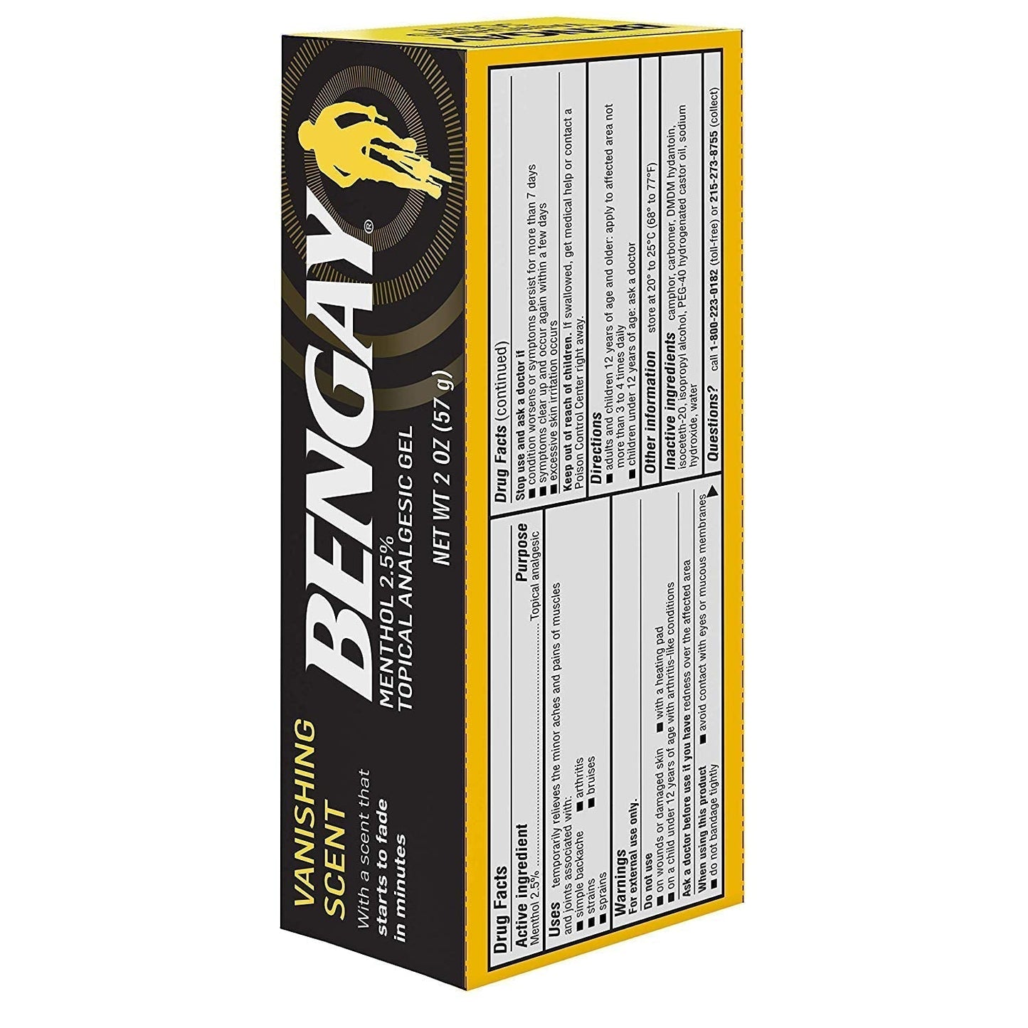 Bengay Menthol 2.5% Topical Analgesic Gel Vanishing Scent 2oz - dailyvitalstore