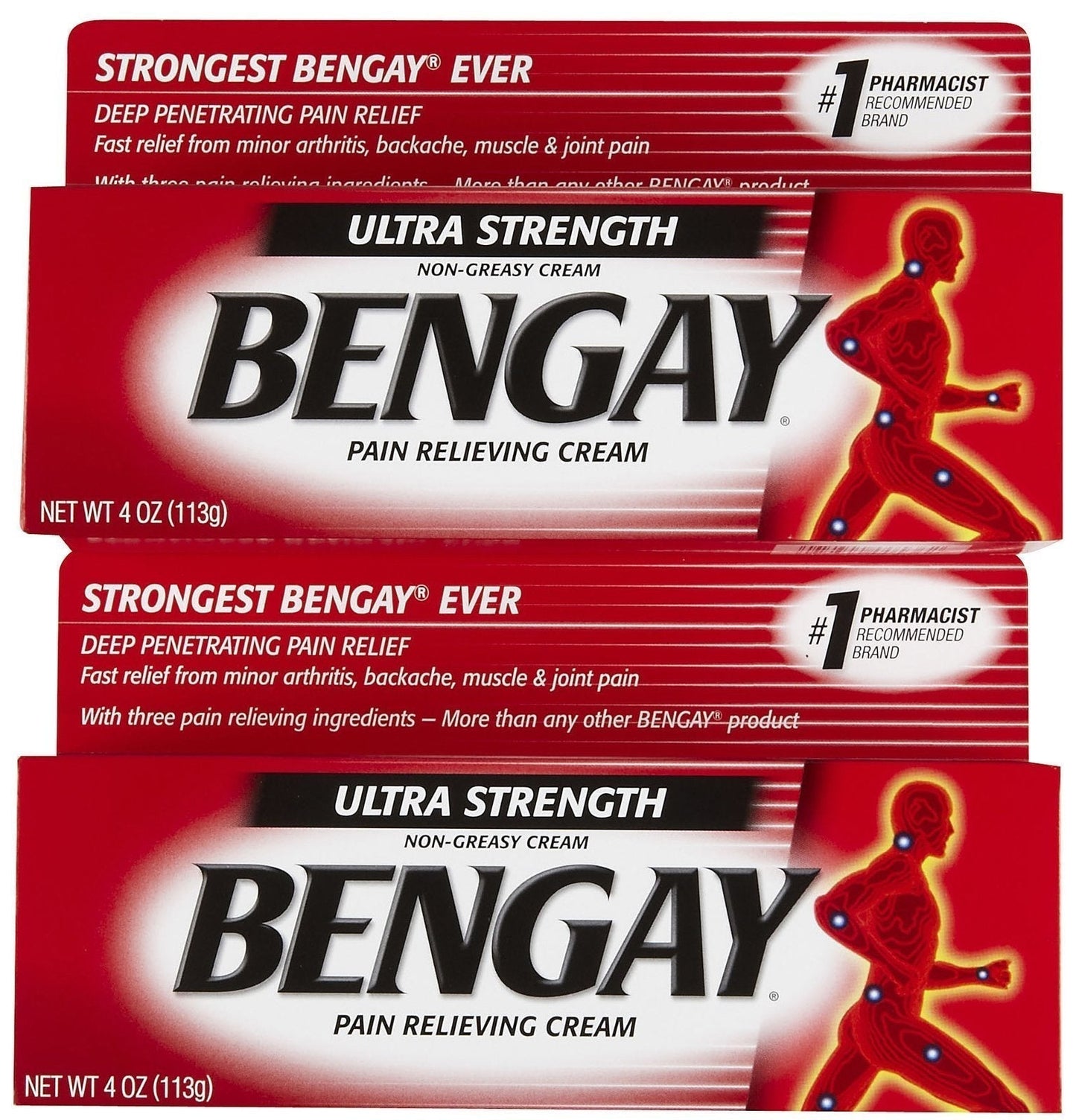 Bengay Ultra Stength Pain Relieving Cream, Non-Greasy-Ultra Strength, 2 pk - dailyvitalstore