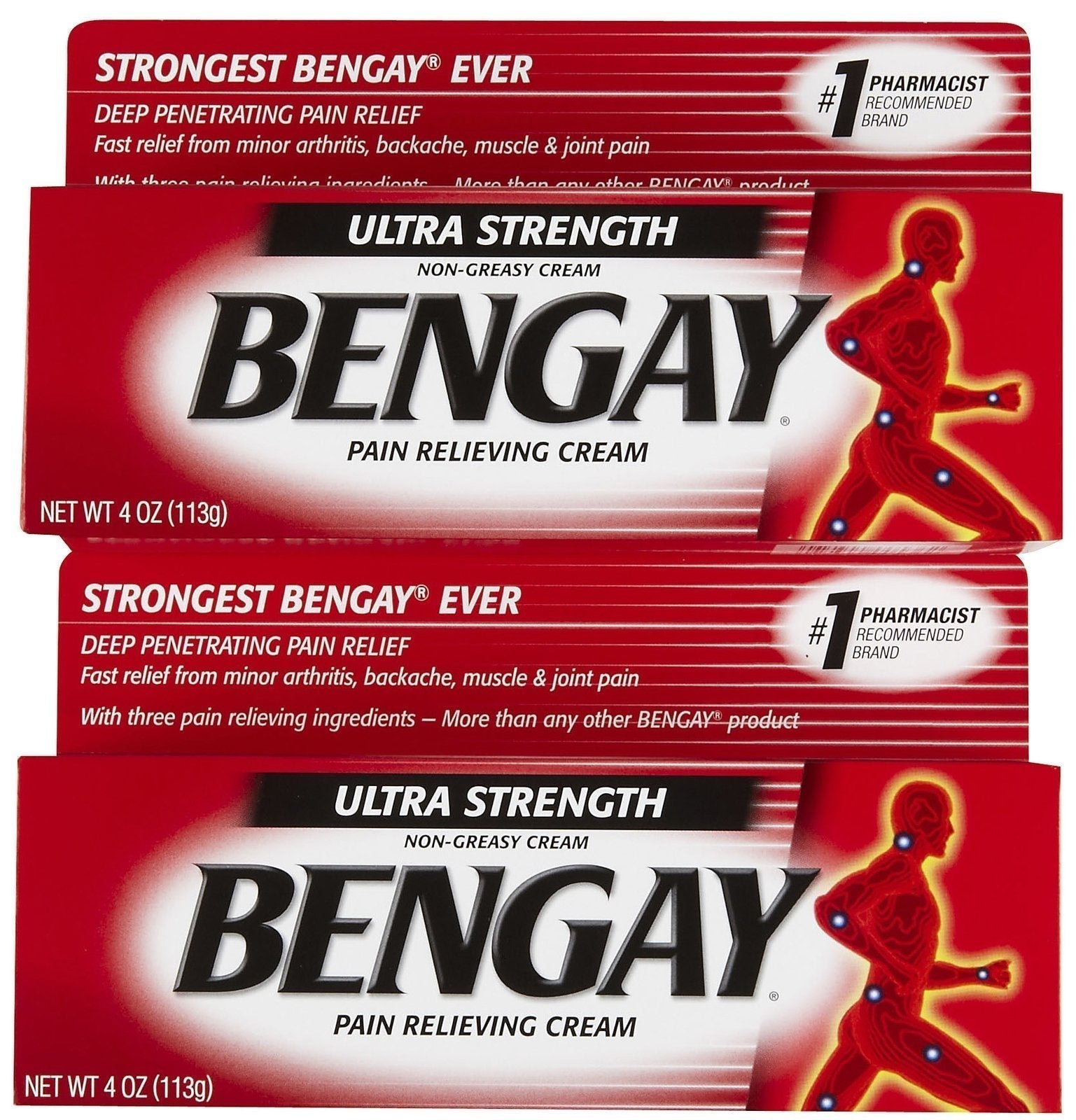 Bengay Ultra Stength Pain Relieving Cream, Non-Greasy-Ultra Strength, 2 pk - dailyvitalstore