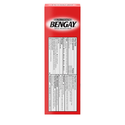 Bengay Ultra Strength Topical Pain Relief Cream, Non-Greasy Topical Analgesic for Minor Arthritis, Muscle, Joint and Back Pain, Camphor, Menthol and Methyl Salicylate, 4 OZ - dailyvitalstore