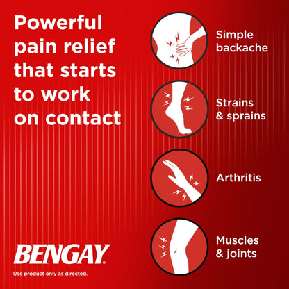 Bengay Ultra Strength Topical Pain Relief Cream, Non-Greasy Topical Analgesic for Minor Arthritis, Muscle, Joint and Back Pain, Camphor, Menthol and Methyl Salicylate, 4 OZ - dailyvitalstore
