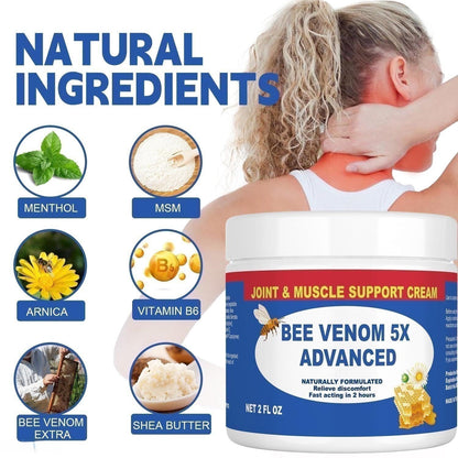 Benolixia Bee Venom Joint Cream, Bee Venom Joint Gel,Bee Venom Advanced Joint and Bone Cream,Natural Formula for Back, Knee, Hands, Neck, Feet, All Skin Types - dailyvitalstore