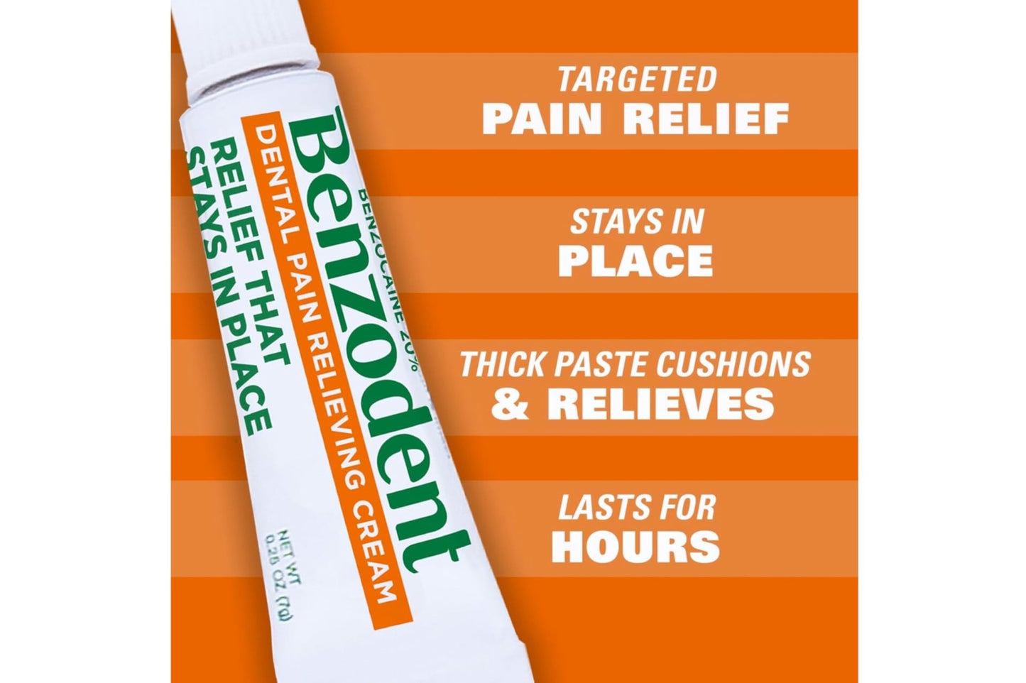 Benzodent Dental Pain Relieving Cream, 1 Ounce - Pack of 3 - dailyvitalstore